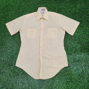 Vintage 70s Sears MOD Button Shirt Medium 21x31 Long-Tails
